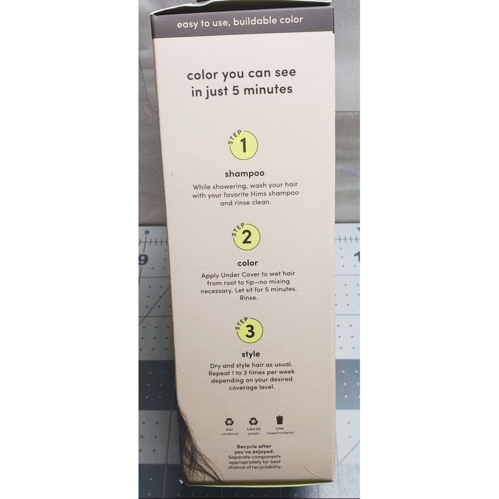 HIMS Hair Color Conditioner Men 5oz Rich Black Semi-Permanent Under Cover Argan - Picture 2 of 7